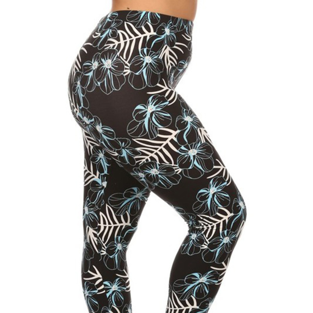 Deep Plumeria Super Soft Leggings